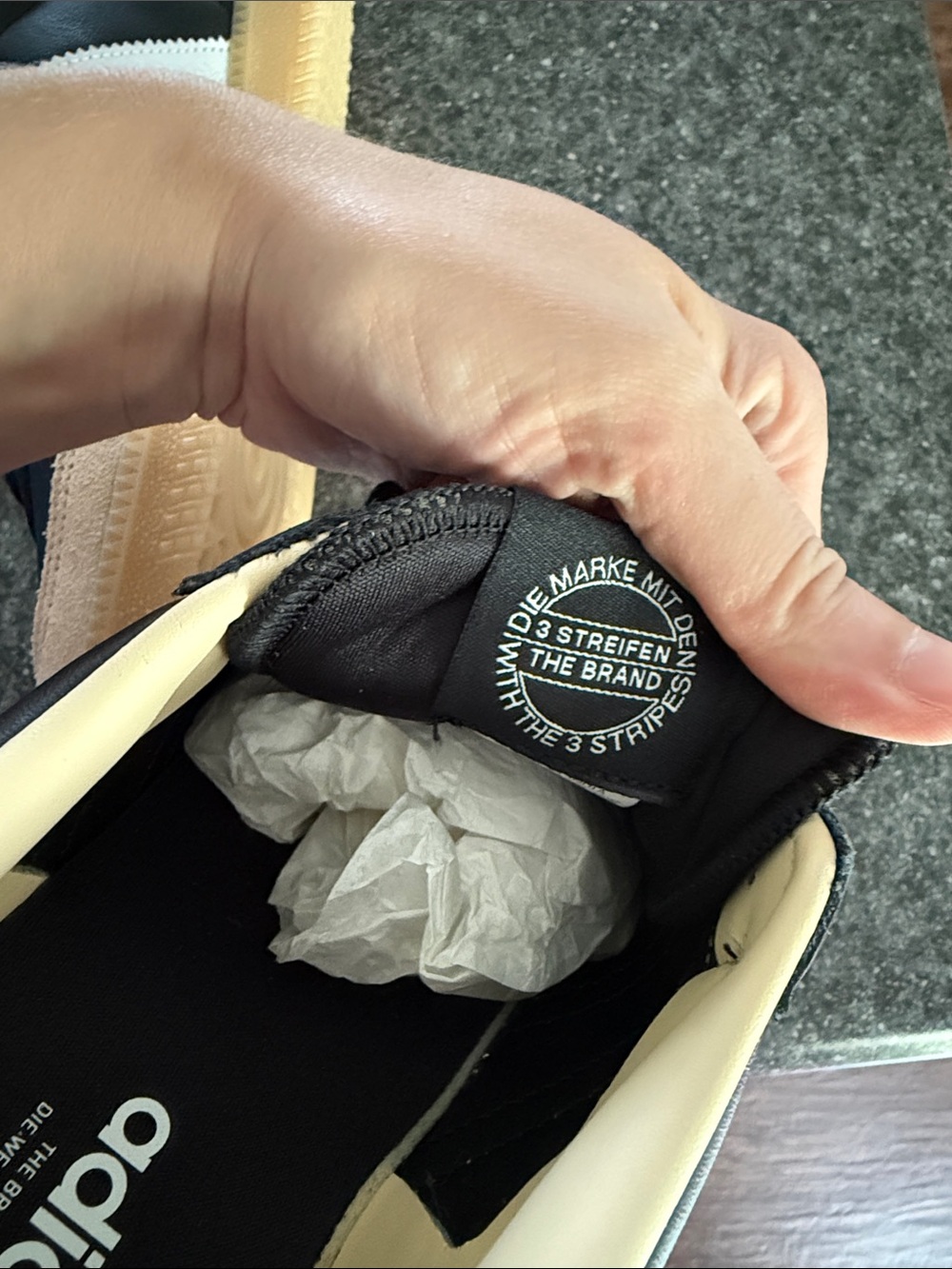 New adidas Samba originals Black, White & Tan Low-Top Sneakers - Picture 6 of 9